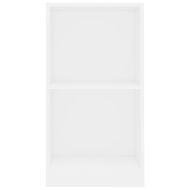 Етажерка за книги, бяла, 40x24x75 см, инженерно дърво