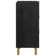 Сайдборд, черен, 60x33x75 см, инженерно дърво