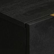 Сайдборд, черен, 60x33x75 см, инженерно дърво