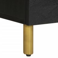 Сайдборд, черен, 60x33x75 см, инженерно дърво