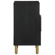 Нощно шкафче, черно, 50x33x62 см, инженерно дърво