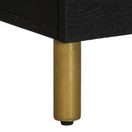 Нощно шкафче, черно, 50x33x62 см, инженерно дърво