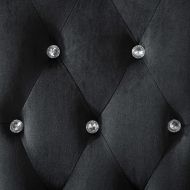 Трапезни столове, 2 бр, черни, кадифе