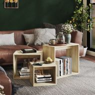 Стифиращи маси, 3 бр, дъб сонома, ПДЧ