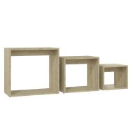 Стифиращи маси, 3 бр, дъб сонома, ПДЧ