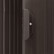 Дворна барака със стелаж, кафява, 205x130x183 см, желязо