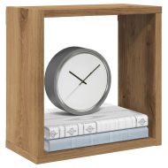 Стенни кубични рафтове, 4 бр, дъб артизан, 30x15x30 см