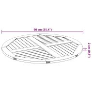 Плот за маса, Ø90x2,2 см, кръгъл, акациево дърво масив