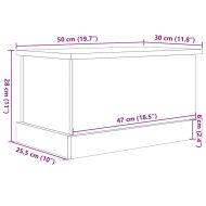 Кутия за съхранение, старо дърво, 30x50x28 cm, инженерно дърво