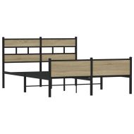 Рамка за легло без матрак сонома дъб 150x200 см инженерно дърво