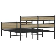 Рамка за легло без матрак сонома дъб 150x200 см инженерно дърво