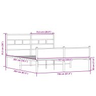 Рамка за легло без матрак сонома дъб 150x200 см инженерно дърво