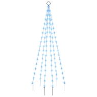 Коледна елха на флагщок, синьо, 108 LED, 180 см