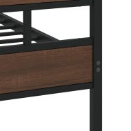 Метална рамка за легло, без матрак, кафяв дъб, 150x200 см