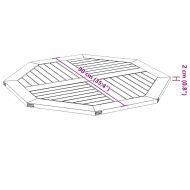 Плот за маса 90x90x2,2 см осмоъгълен масивна дървесина акация