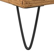 Шкаф за мивка за баня, старо дърво, 65x33x60см, инженерно дърво