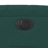 Електрически реклайнер стол, тъмнозелен, текстил