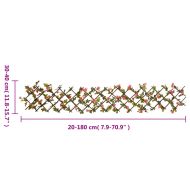 Решетка от изкуствен бръшлян разширяема тъмнорозова 180x30 см