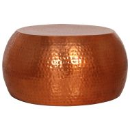 Маса за кафе, месинг, Ø55x28 см, алуминий