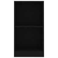 Етажерка за книги, черна, 40x24x75 см, инженерно дърво