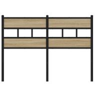 Резервна табла за легло, дъб сонома, 120 см, желязо и инженерно дърво