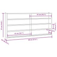 Дървена колекционерска витрина с врати 80x8,5x37 см