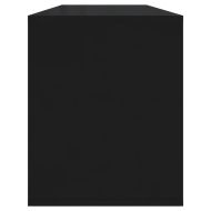 ТB шкаф, черен, 130x35x50 см, инженерно дърво