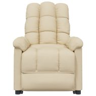 Масажен стол, кремав, текстил