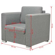 Фотьойл, светлосив, текстил