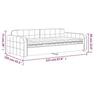 Канапе с матрак, тъмнозелено, 100x200 см, кадифе