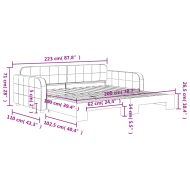 Канапе с изтеглящо разтегателно легло синьо 90x200 см кадифе