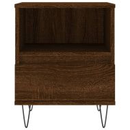 Нощно шкафче кафяв дъб 40x35x50 см инженерно дърво