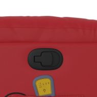 Масажен реклайнер стол, червен, изкуствена кожа