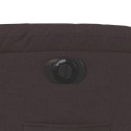 Електрически реклайнер стол, тъмнокафяв, текстил