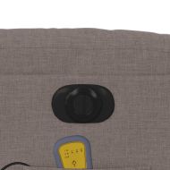 Електрически масажен наклоняем стол, таупе, текстил