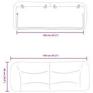 Мека табла за легло Hvar, капучино, 120 см, изкуствена кожа