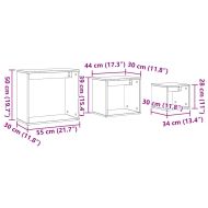 Стифиращи маси, 3 бр, старо дърво, инженерно дърво