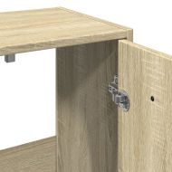 Комплект шкафове за баня от 3 части дъб сонома инженерно дърво