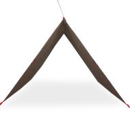 Брезент за къмпинг, кафяв, 451x420 см, водоустойчив