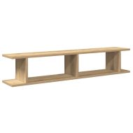 Стенни рафтове 2 бр дъб артизан 105x18x20 см инженерно дърво