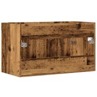 Шкаф за мивка за баня старо дърво 90x38,5x46 см инженерно дърво