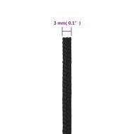 Въже за лодка черно 3 мм 250 м полипропилен