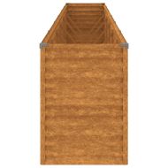 Повдигната градинска леха, 578x50x69 см, кортенова стомана