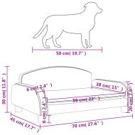Кучешко легло кучешкосиво 70x45x30 см текстил