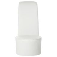 Стол във форма на обувка на висок ток, бял, изкуствена кожа