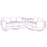 Комплект дивани от 2 части, с възглавници, сив, изкуствена кожа
