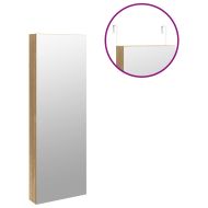 Огледален шкаф за бижута с LED осветление, стенен монтаж