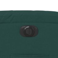 Електрически реклайнер стол, тъмнозелен, текстил