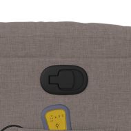 Масажен изправящ стол реклайнер, таупе, текстил