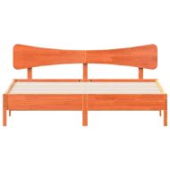 Рамка за легло без матрак, восъчнокафяв, 200x200 см, бор масив